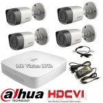 Готова HDCVI система с 4 HD камери Dahua, ДВР рекордер + 12V адаптер